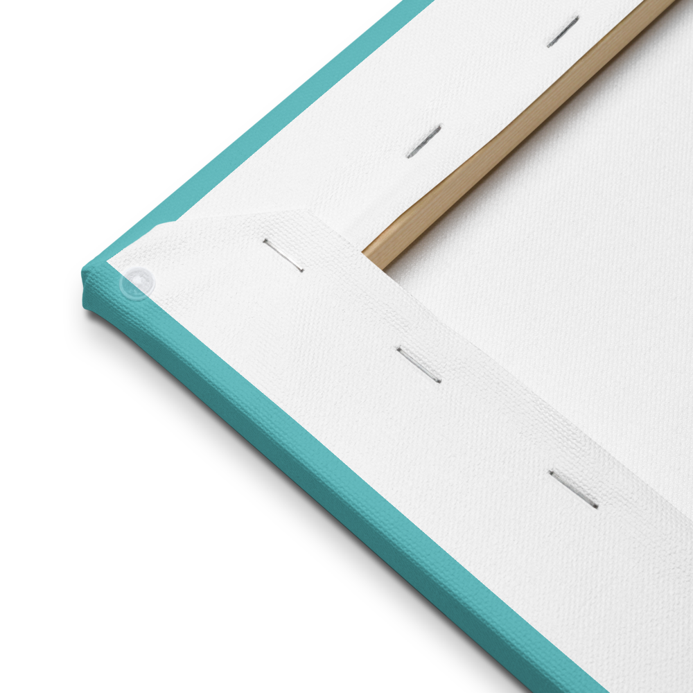 Turquoise w/Flower | Thin Canvas