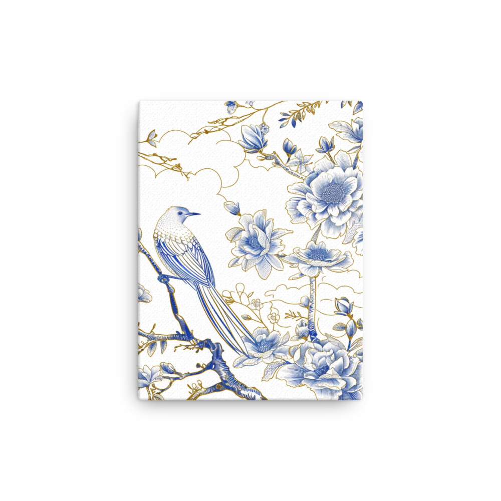 French Bird Chinoiserie 4 Thin canvas