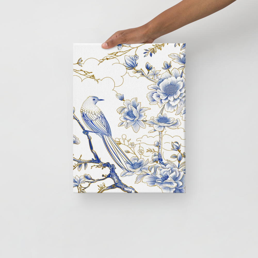 French Bird Chinoiserie 4 Thin canvas