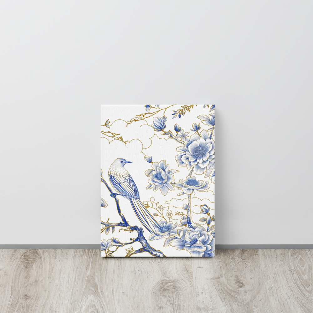 French Bird Chinoiserie 4 Thin canvas