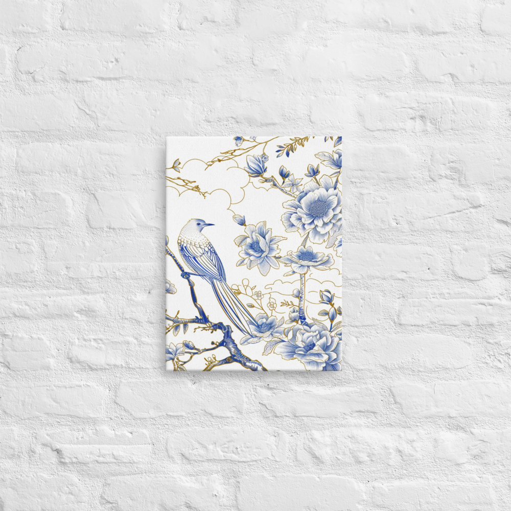 French Bird Chinoiserie 4 Thin canvas