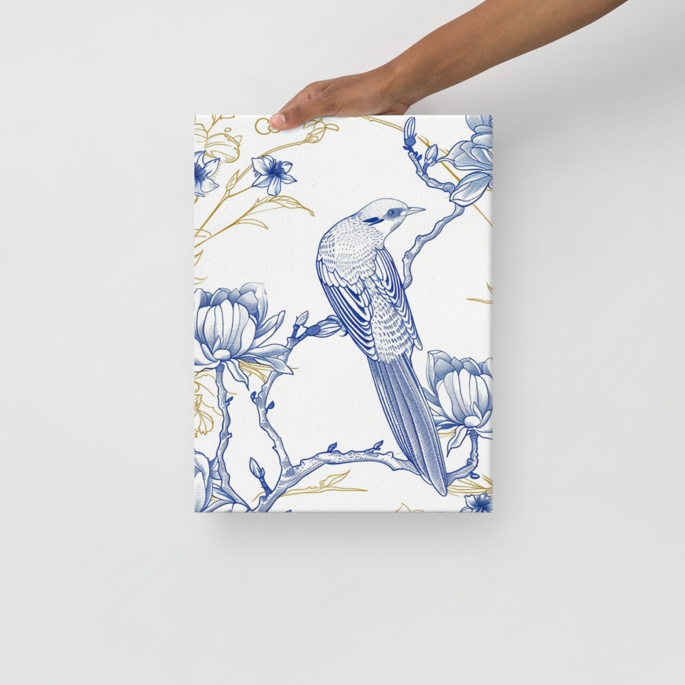 French Bird Chinoiserie 6 Thin canvas