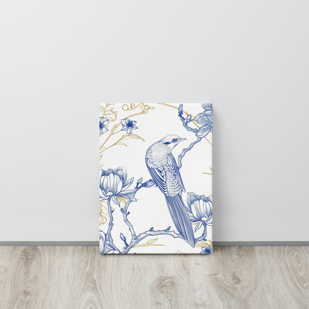 French Bird Chinoiserie 6 Thin canvas