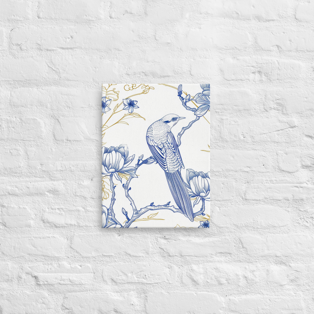 French Bird Chinoiserie 6 Thin canvas