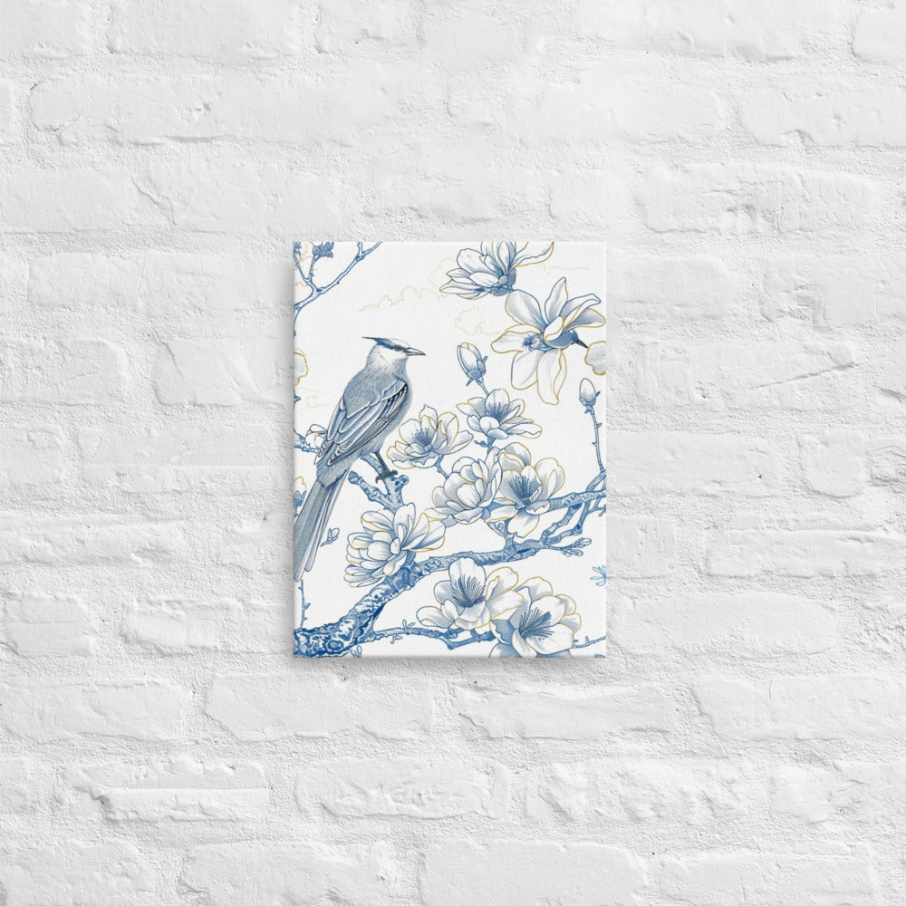 French Bird Chinoiserie 7 Thin canvas