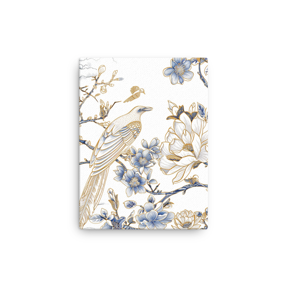 French Bird Chinoiserie 8 Thin canvas