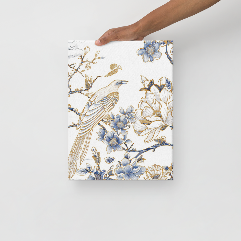 French Bird Chinoiserie 8 Thin canvas