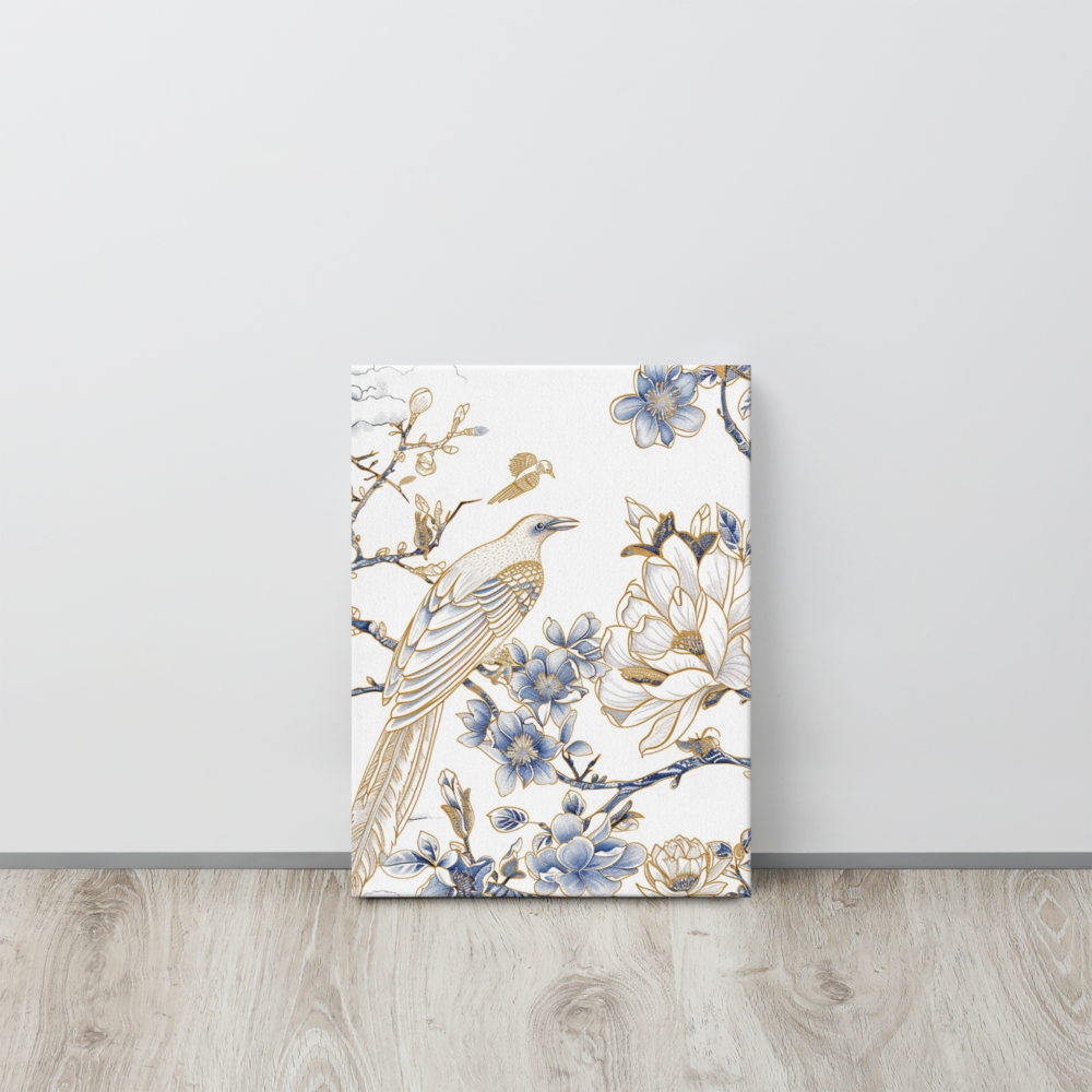French Bird Chinoiserie 8 Thin canvas