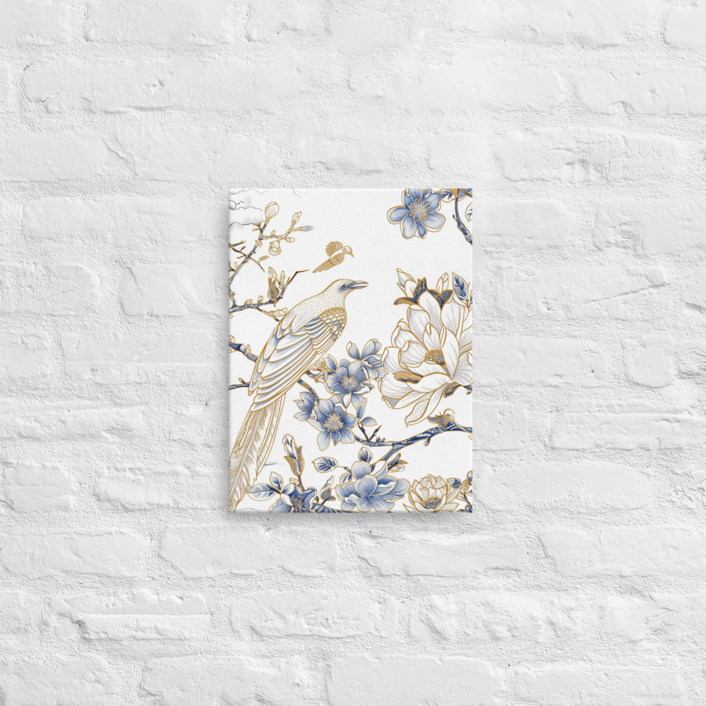 French Bird Chinoiserie 8 Thin canvas