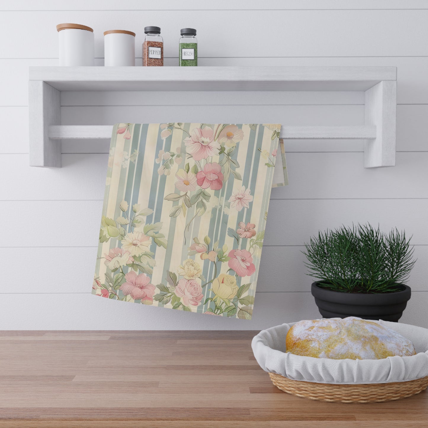Vintage French Wall Paper 18 Tea Towel
