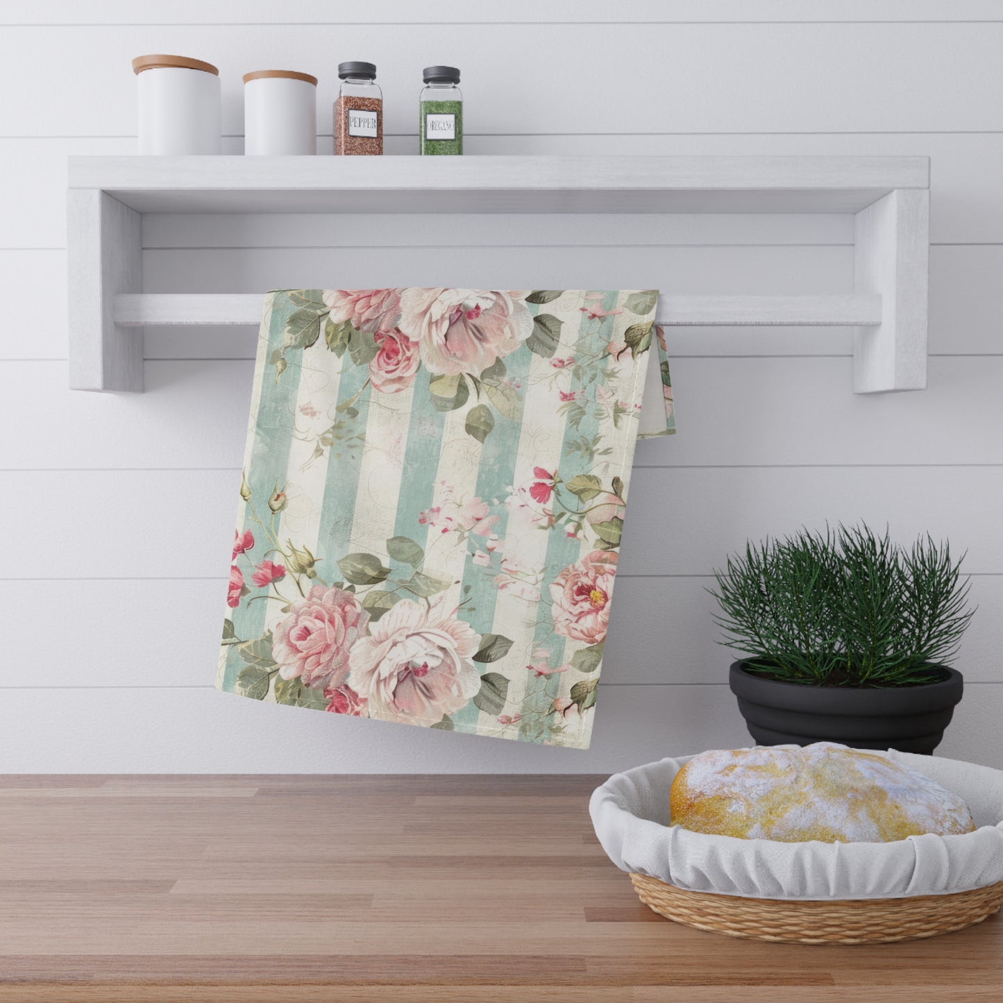 Vintage French Wall Paper 6 Tea Towel