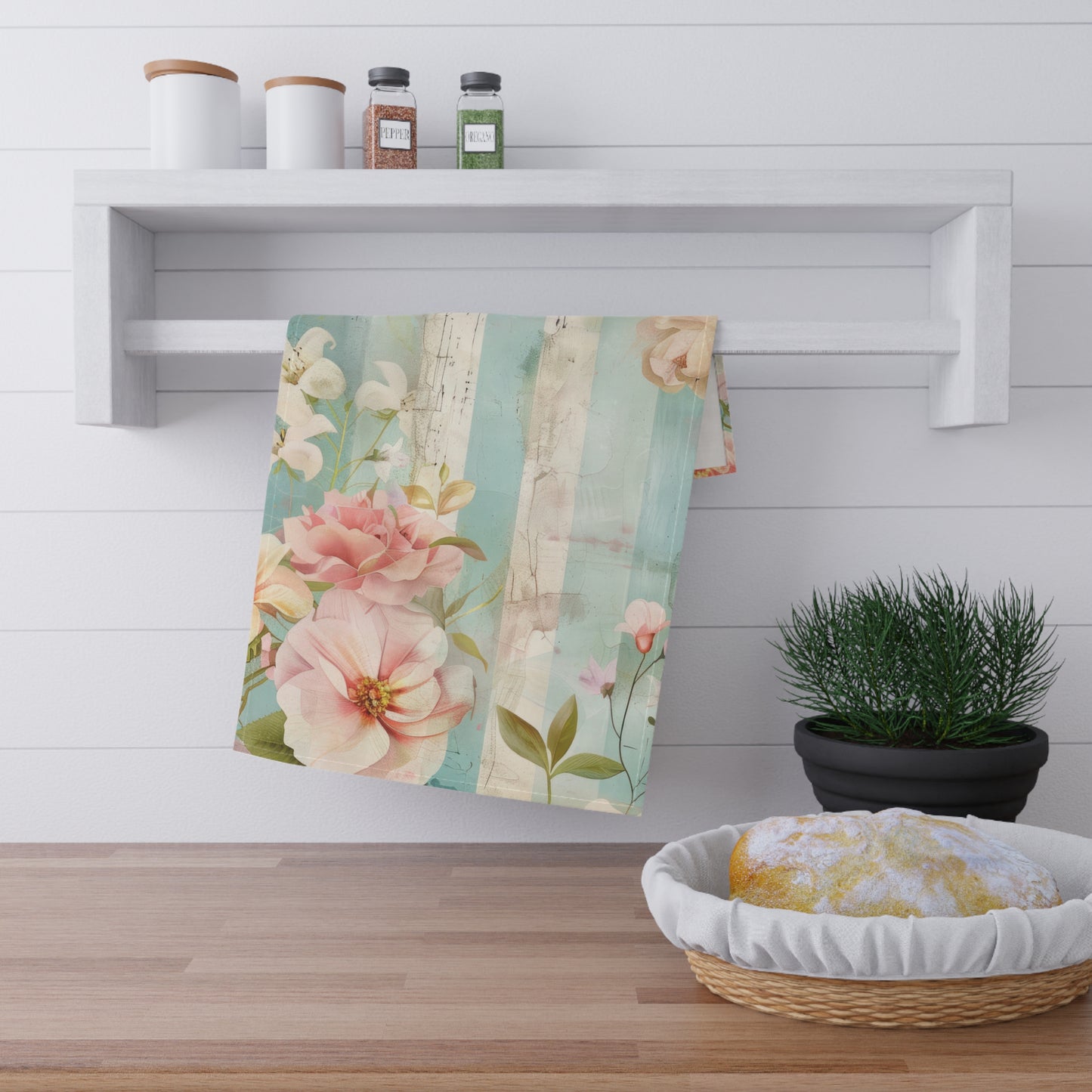 Vintage French Wall Paper 14 Tea Towel