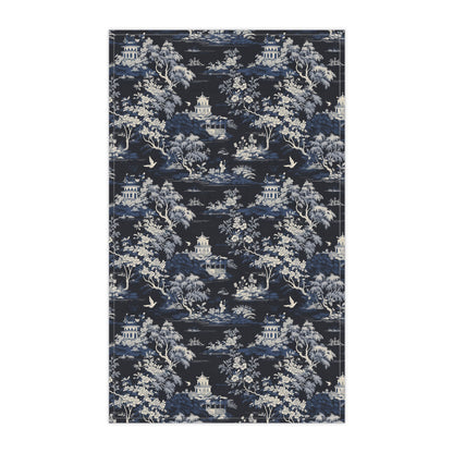 Dark Blue French Toile 2 Tea Towel