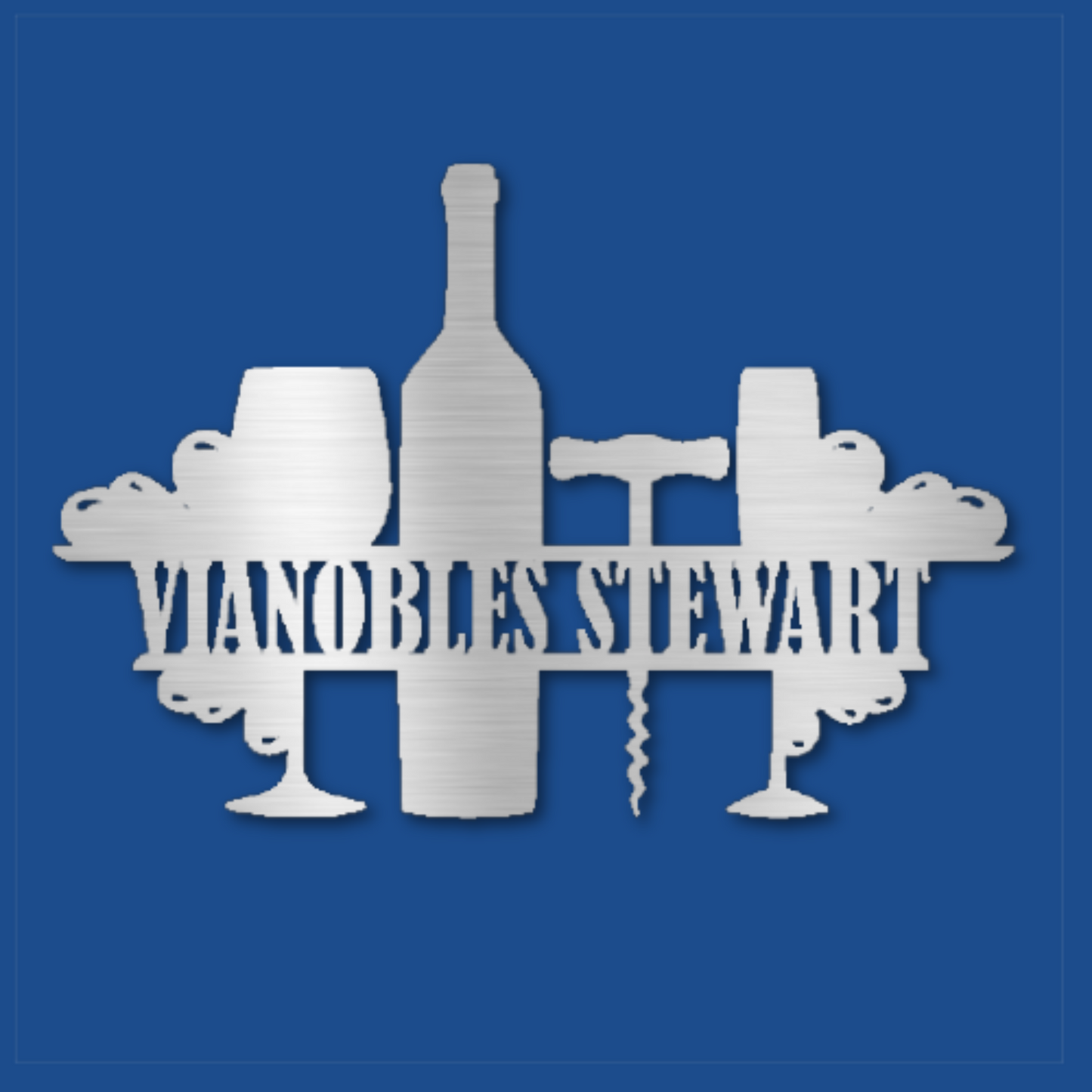 Personalized French Family Vineyard Steel Wall Decor