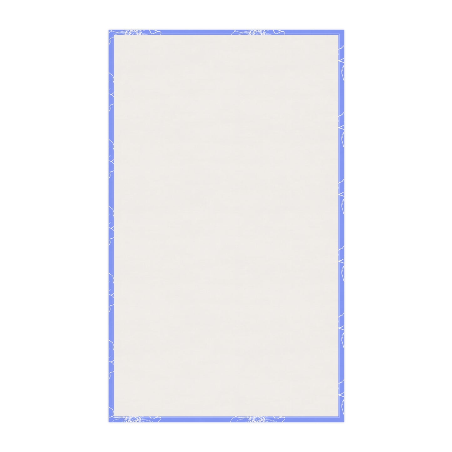 Periwinkle w/ Flowers Tea Towel
