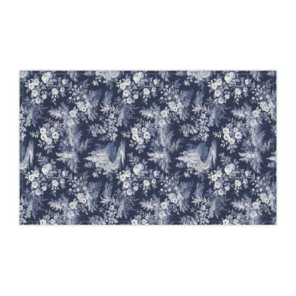 Dark Blue French Toile 7 Tea Towel