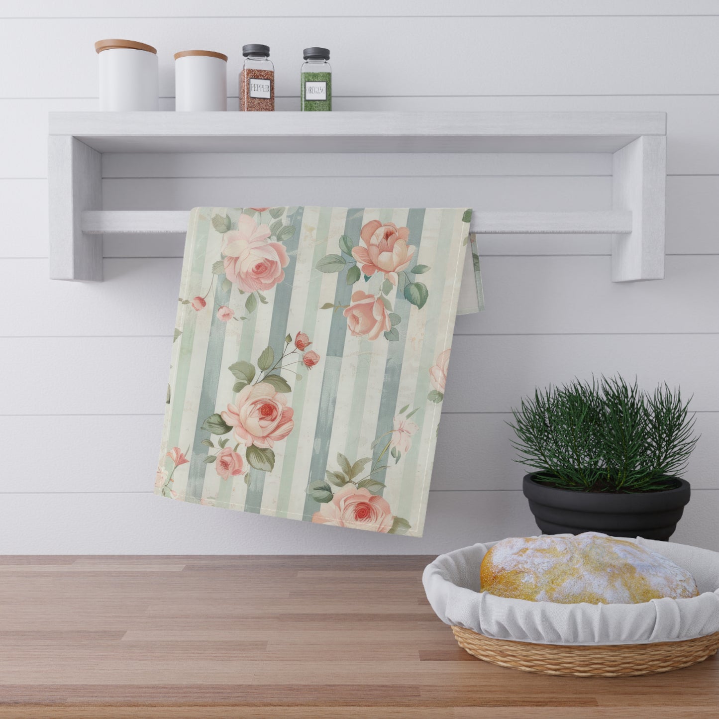 Vintage French Wall Paper 17 Tea Towel