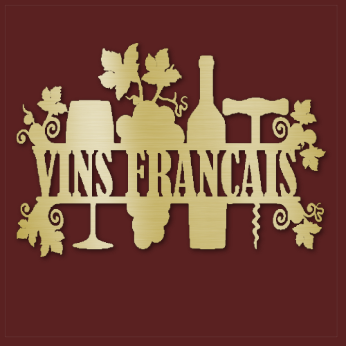 French Wines Steel Wall Decor