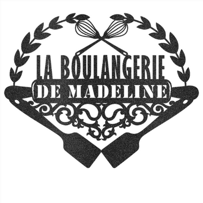 Personalized French Bakery Steel Wall Decor