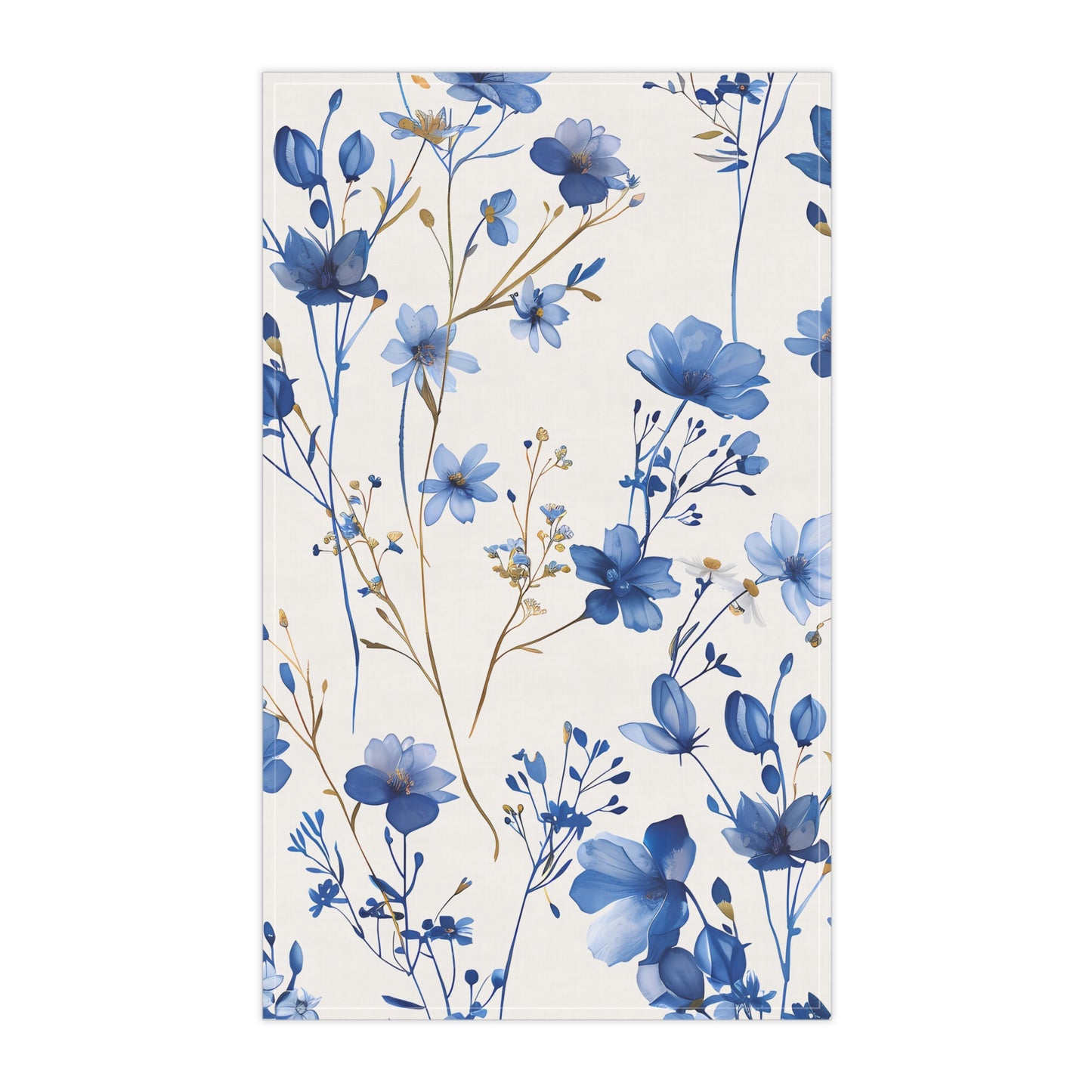 Blue Floral French Cottagecour 4 Tea Towel