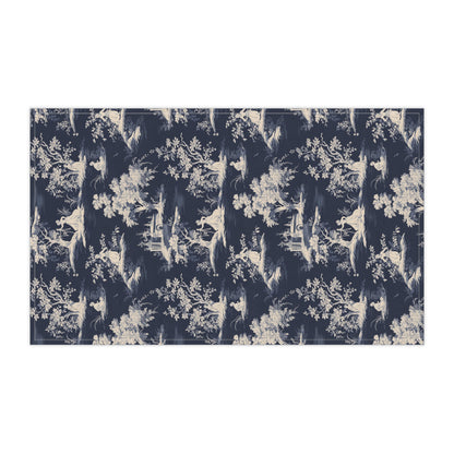 Dark Blue French Toile 6 Tea Towel