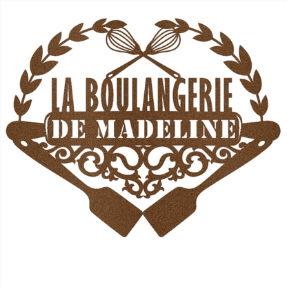 Personalized French Bakery Steel Wall Decor