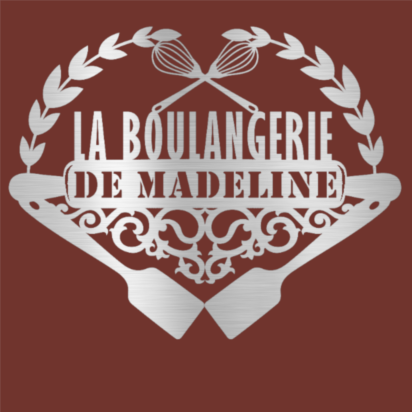 Personalized French Bakery Steel Wall Decor