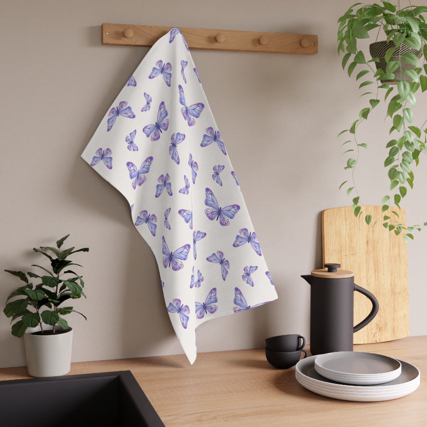 Lavender Fun 8 Tea Towel