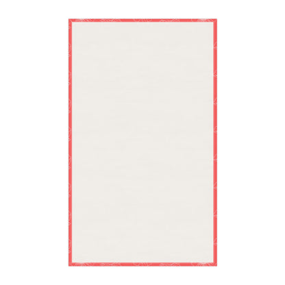Red w/ Flowers Tea Towel