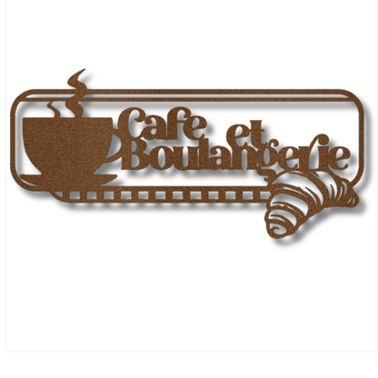 French Coffee and Bakery Steel Wall Decor