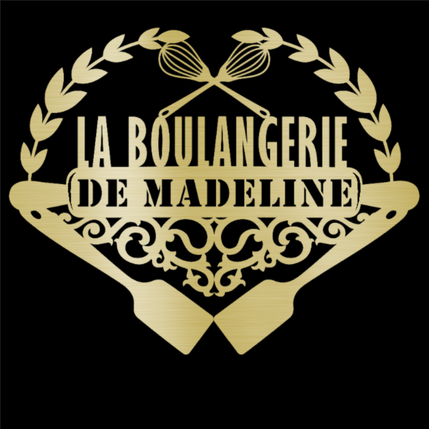 Personalized French Bakery Steel Wall Decor