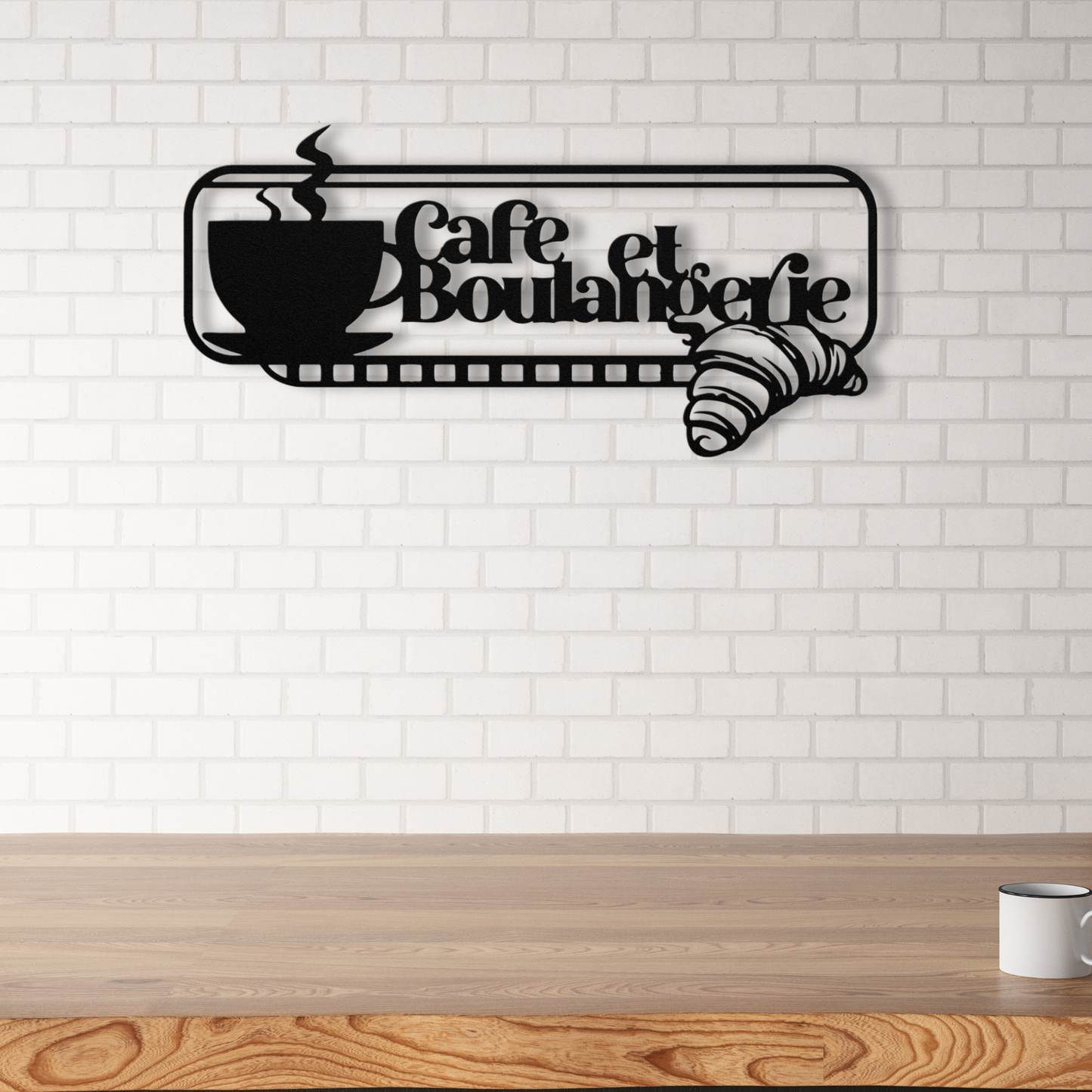 French Coffee and Bakery Steel Wall Decor