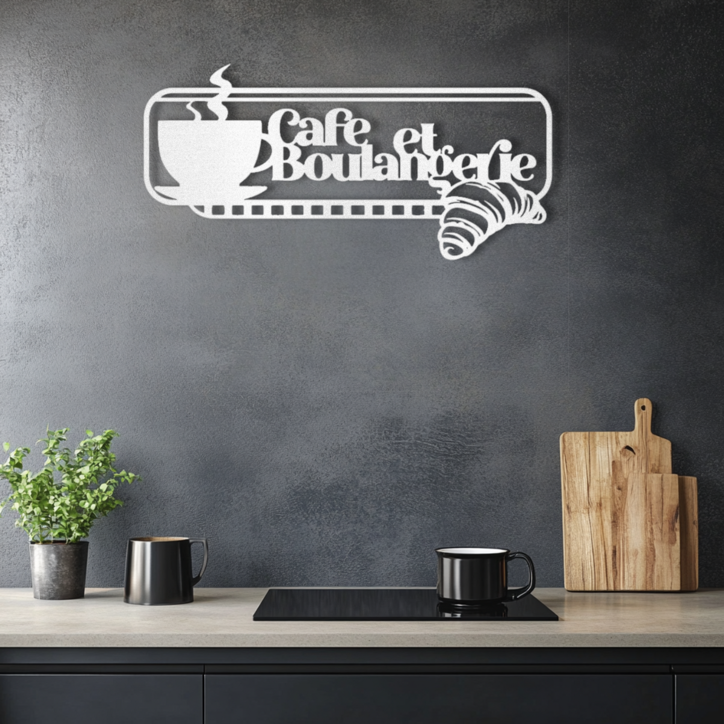 French Coffee and Bakery Steel Wall Decor