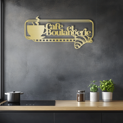 French Coffee and Bakery Steel Wall Decor