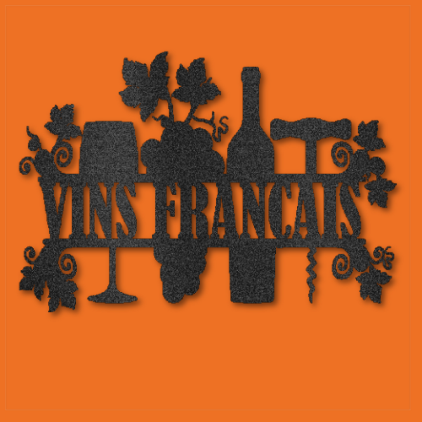 French Wines Steel Wall Decor