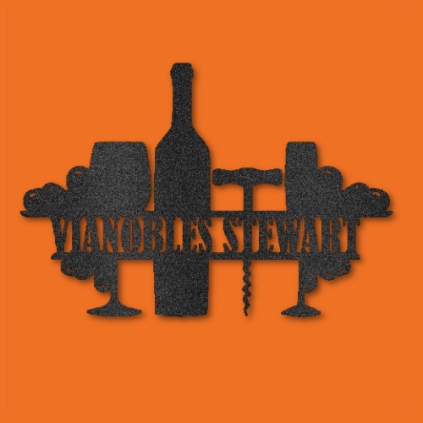 Personalized French Family Vineyard Steel Wall Decor