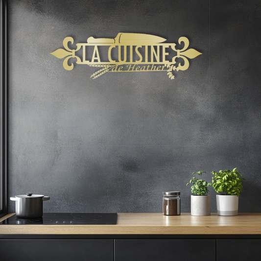Personalized French Kitchen Steel Wall Decor