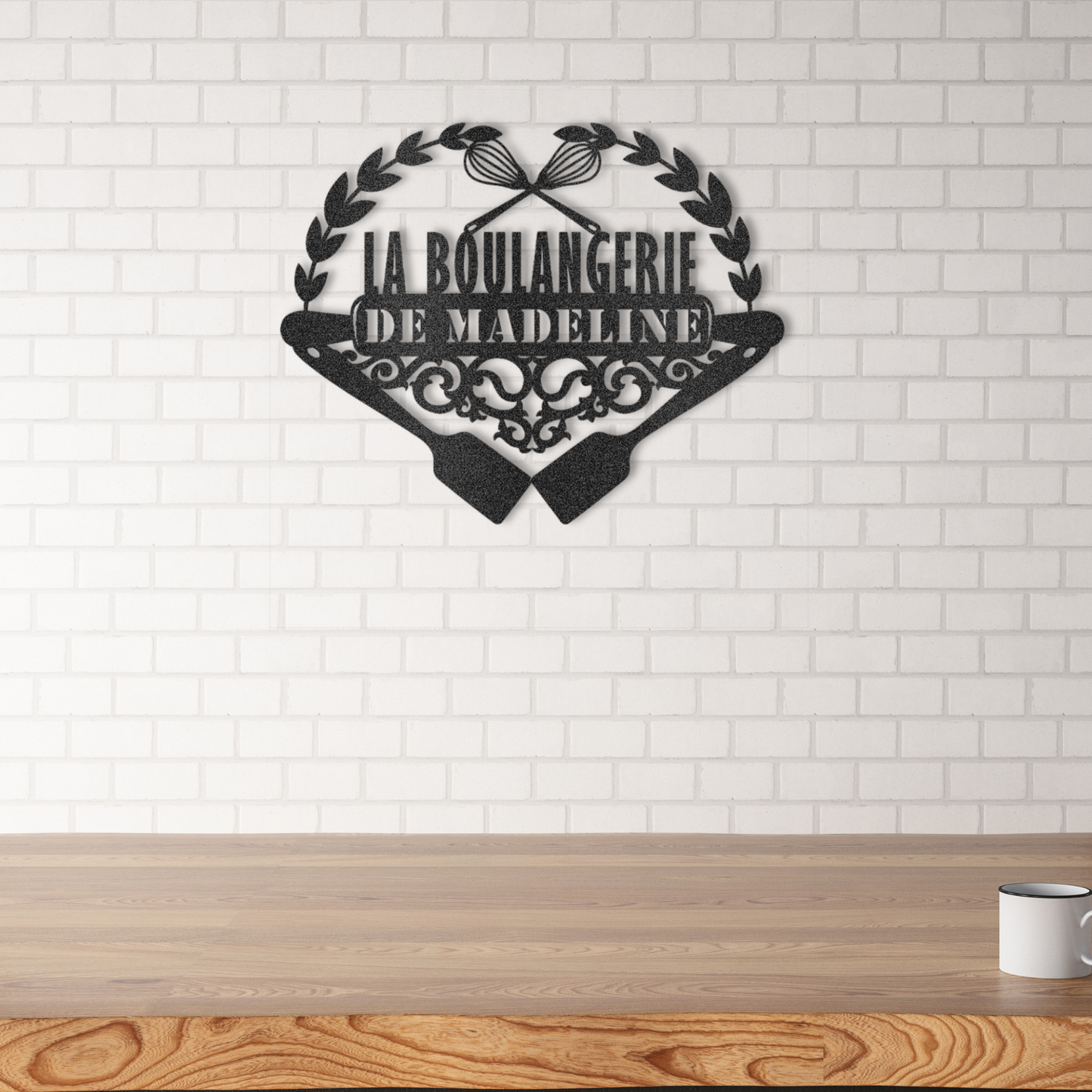 Personalized French Bakery Steel Wall Decor