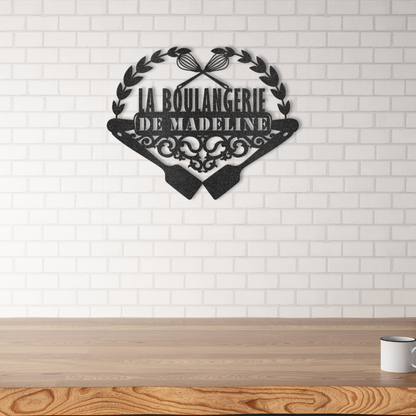 Personalized French Bakery Steel Wall Decor