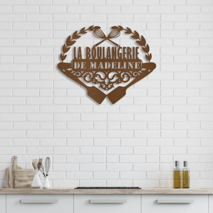 Personalized French Bakery Steel Wall Decor