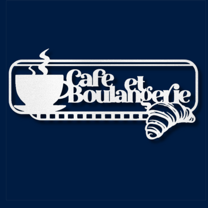 French Coffee and Bakery Steel Wall Decor