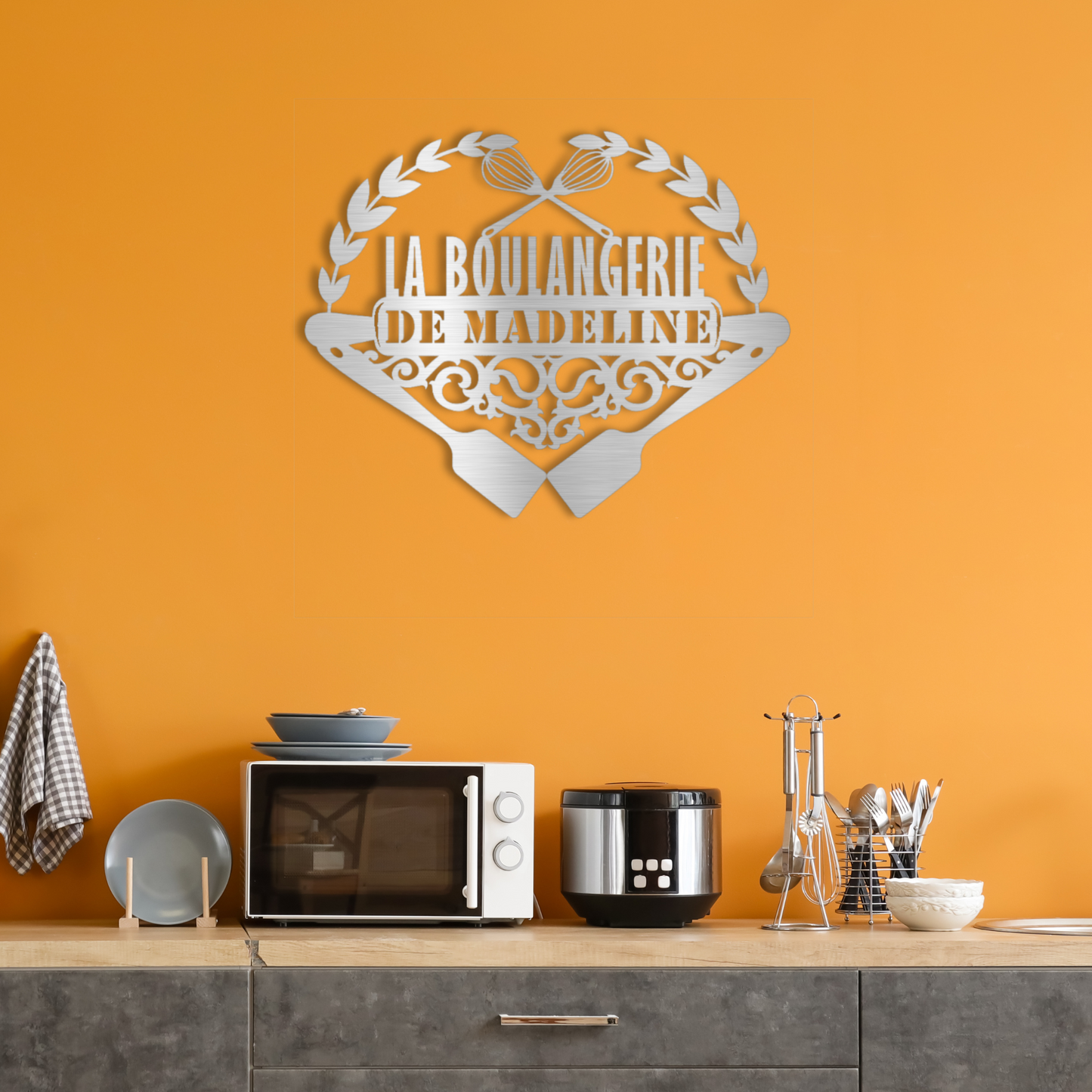 Personalized French Bakery Steel Wall Decor