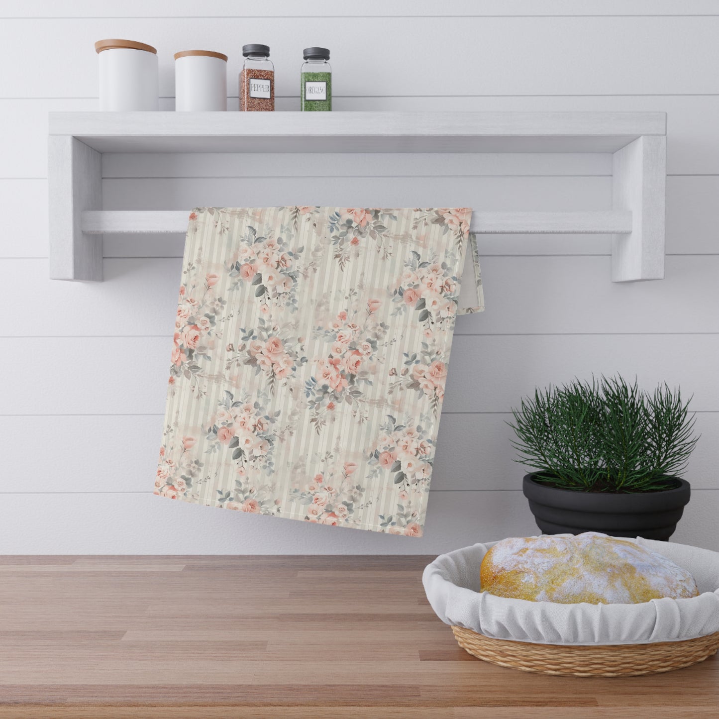 Vintage French Wall Paper 15 Tea Towel