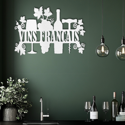 French Wines Steel Wall Decor