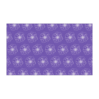 Purple w/ Flowers Tea Towel