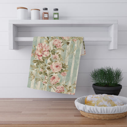 Vintage French Wall Paper 1 Tea Towel