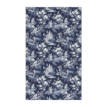 Dark Blue French Toile 7 Tea Towel