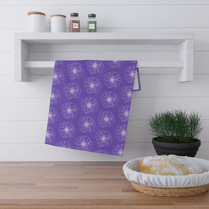 Purple w/ Flowers Tea Towel