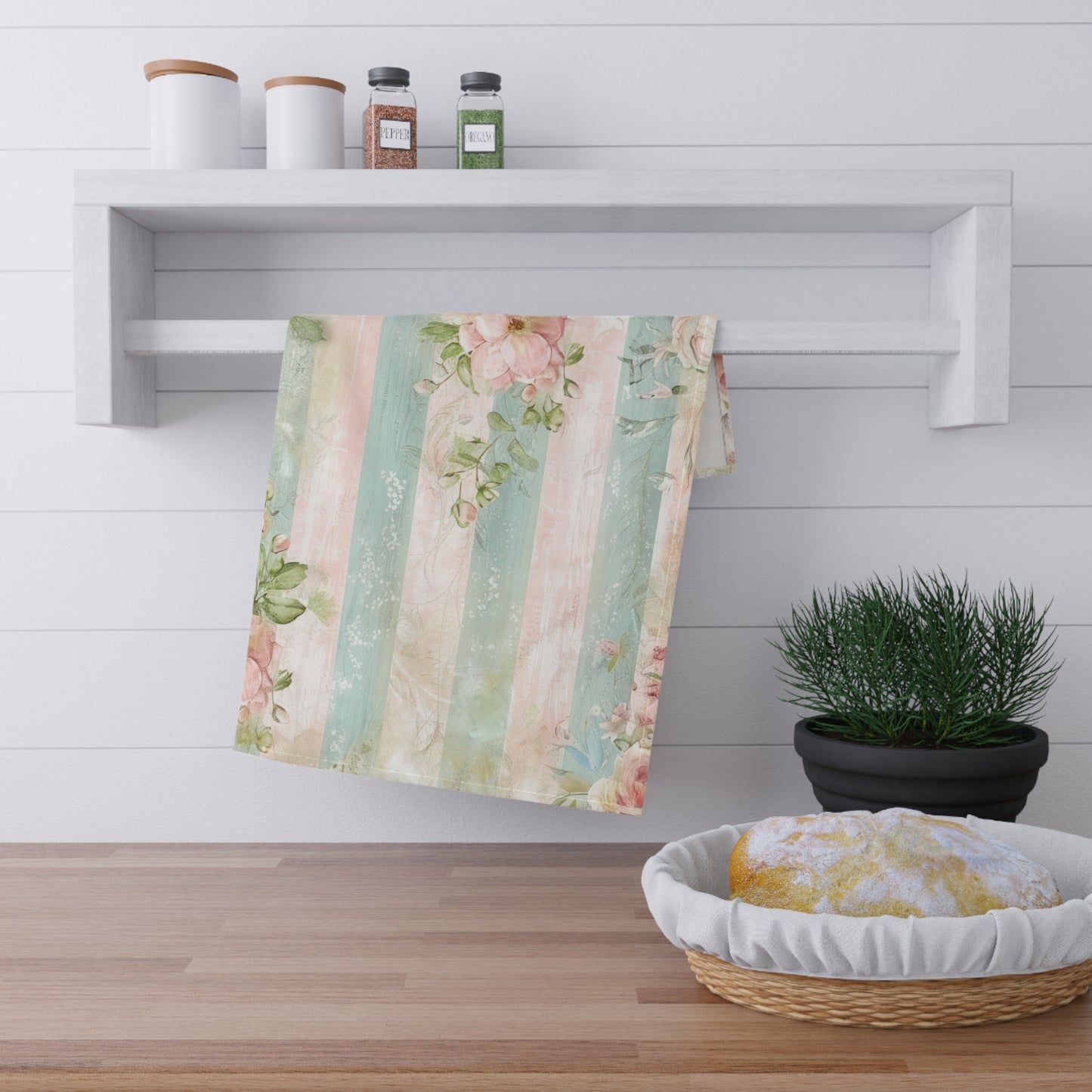 Vintage French Wall Paper 16 Tea Towel