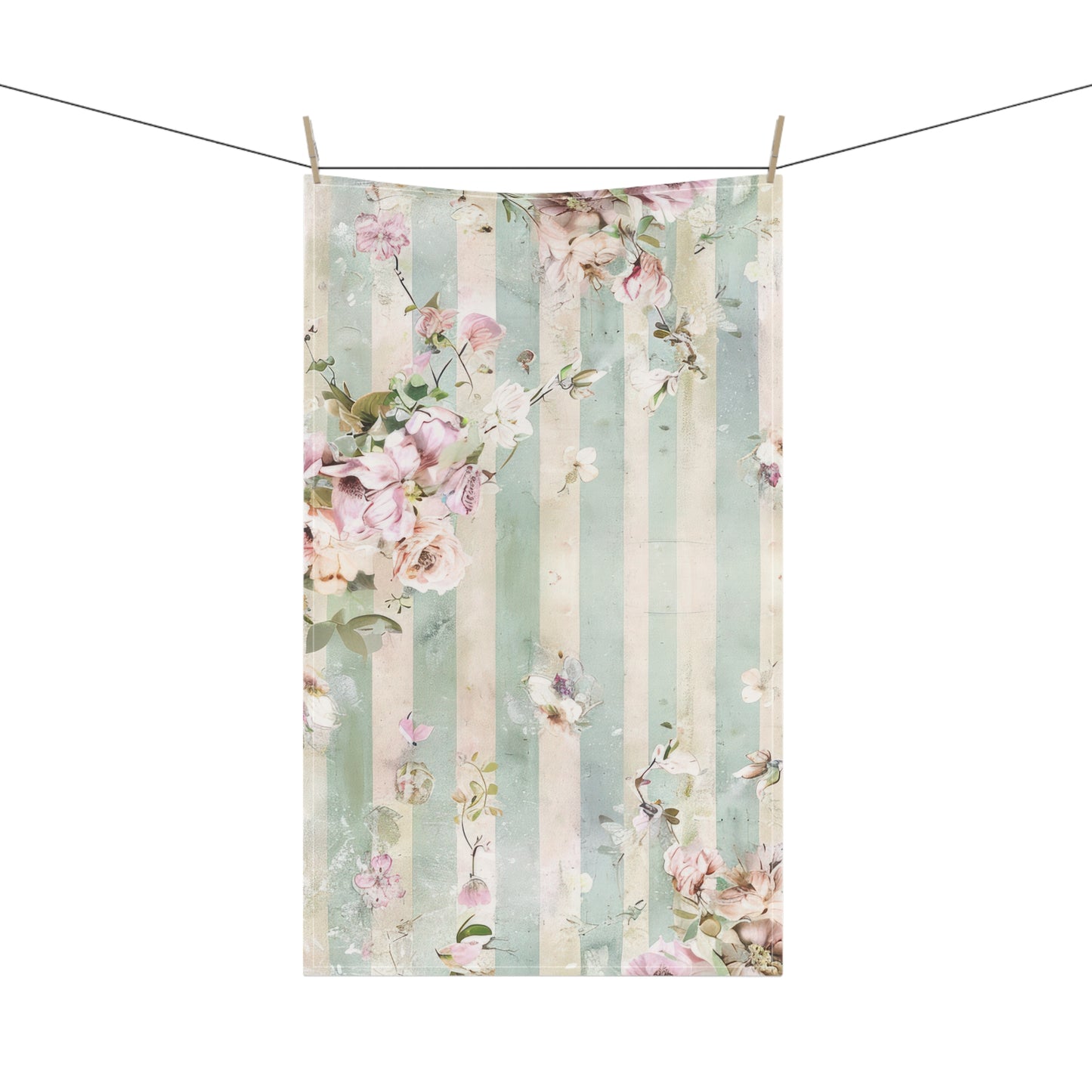 Vintage French Wall Paper 2 Tea Towel